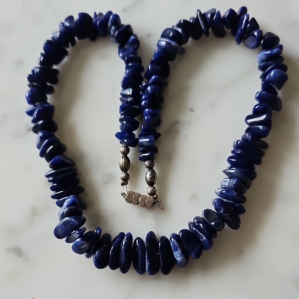 Vintage Sodalite & Silver Necklace
